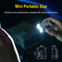 Mini Linterna de Llavero Recargable Superbrillante 18350 de 1600 LM, Linterna LED Portátil a Prueba de Agua IP68 para Acampar y Emergencias