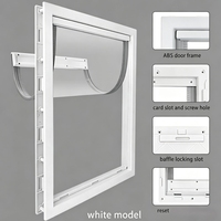 Puerta Moderna para Perros Grandes de ABS Rectangular, Resistente a la Intemperie, para Perros Medianos y Grandes como Golden Retriever y Pastor Alemán