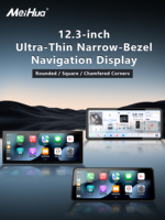 Kit d'affichage Android ABS Meihua 12,3 pouces, cadre de tableau de bord, installation facile pour radio multimédia Infiniti QX60 2017-2020