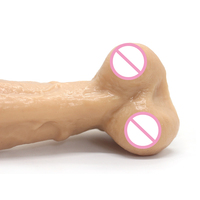 Pene Artificial de Silicona de Grado Médico de 10 Pulgadas con Fuerte Succión, Sin Olor, para Mujeres