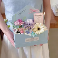 Boîte à fleurs INUNION, boîte à gâteau pour la fête des mères, boîte à dessert pour la Saint-Valentin, accessoires de décoration pour la pâtisserie