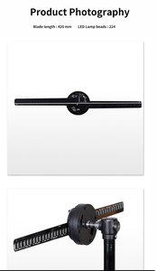 52cm 576 led 520*520*55mm led fan ologramma olografico per display pubblicitario 3d - Product Image 4