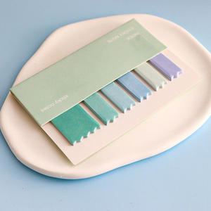 Meilleures ventes : Marque-<span class=keywords><strong>pages</strong></span> autocollants blancs mignons à dégradé, avec index et notes adhésives, bloc-notes mémo - Product Image 2