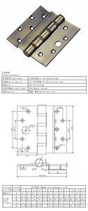 บานพับ5นิ้วประตูไม้พับได้ทำจากสแตนเลสสำหรับงานหนัก304/201ตามสั่ง - Product Image 2