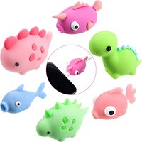 Protector de Cable de carga USB para teléfono móvil, Protector de goma 3D con dibujos animados