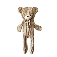 Ours en peluche vide non rembourré, avec fermeture éclair au dos, plusieurs couleurs et tailles disponibles pour remplissage DIY, vente en gros et personnalisation