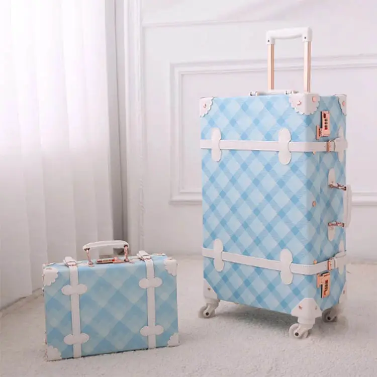 Factory Supply Best Price Travel Suitcase Vintage Luggage Set Pu Leather Women Portable Large Cute Suitcase