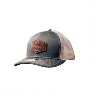Casquette Richardson 112 Trucker personnalisée avec patch en cuir, gaufrée et thermocollée, élégante pour la mode, la plage, les activités de plein air et le cyclisme, personnalisable - Product Image 1