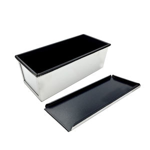 Bandeja para <span class=keywords><strong>pan</strong></span> antiadherente de aluminio de 160x94x77mm, 250g con tapa, bandeja para hornear <span class=keywords><strong>pan</strong></span>/caja para tostadas de estaño - Product Image 1