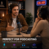 Microphone dynamique CMTECK DM660 de haute qualité, XLR/USB Type-C, micros cardioïdes 48/96kHz avec suppression du bruit pour podcasting et streaming