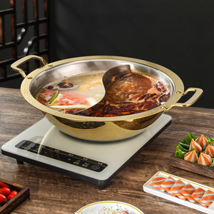 Nồi lẩu Yuanyang hai ngăn, dung tích lớn, chất liệu thép không gỉ 304 dày dặn, dùng được cho bếp từ và bếp gas - Product Image 1