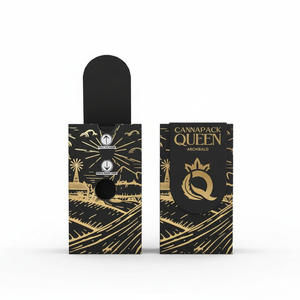 Scatola per Sigarette Arrotolate Archibald Certificata GMP, Nera Magnetica con Chiusura a Prova di Bambino, 98mm 109mm, Confezione per Coni di Carta Pre-Arrotolati - Product Image 1