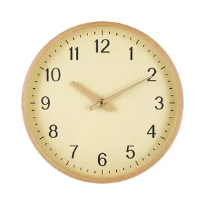 자연 벽 시계 테마 10 - 12 인치 나무 프레임 나무 시계 손 벽 시계 장식 항목