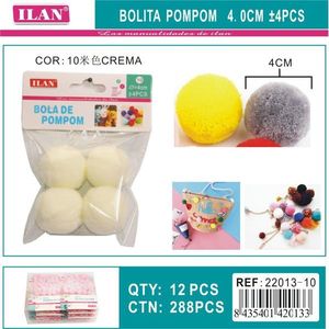 Pallina di Paillettes Ilan 4.0 Cm Colore Crema, Materiale per Decorazioni Fai-da-Te - Product Image 3