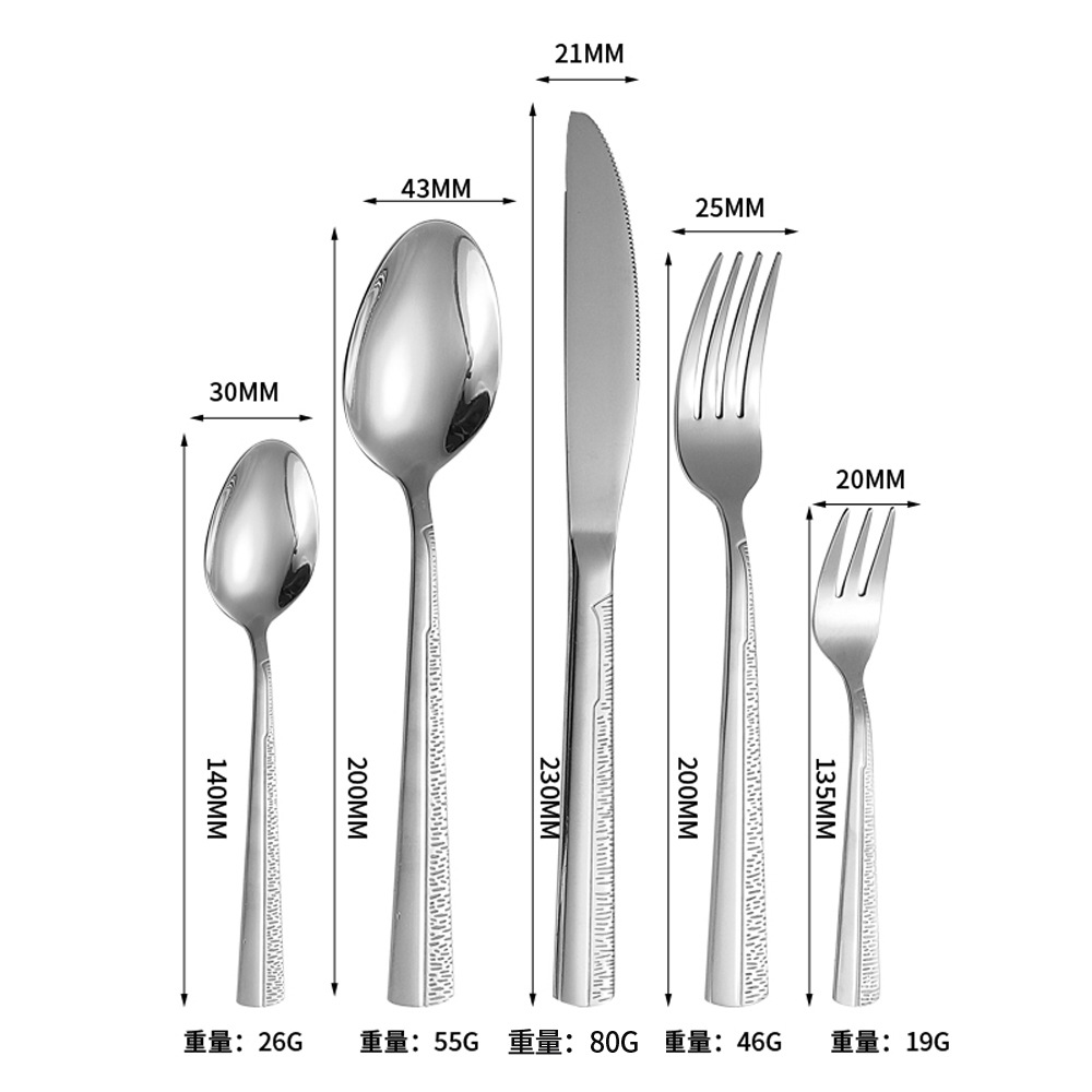 Five-piece set (silver)