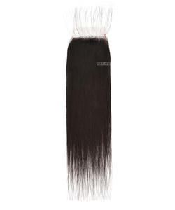 4X4 Real para cierre de encaje Virgen Remy Extensión de tejido de cabello Brasileño 9A 10A Máquina de grado Doble trama Extremos completos Recto - Product Image 1