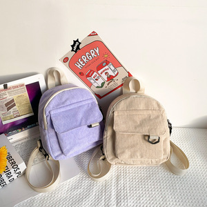 Fashion <strong>Women</strong> Mini <strong>Backpack</strong> Solid Color Corduroy <strong>Small</strong> <strong>Backpacks</strong> Simple Casual Student Bookbags Traveling <strong>Backpacks</strong> - Product Image 2