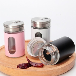 100ml Rotondo bottiglia di condimento di vetro contenitori barattolo di spezie, <span class=keywords><strong>sale</strong></span> shaker - Product Image 5