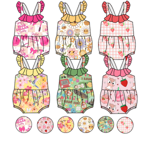 Pakaian Anak Unisex Satu Potong Tanpa Lengan Kasual Ramah Lingkungan dari Kain Rajut Bambu dengan Ritsleting Dua Arah 200-220gsm yang Dapat Disesuaikan - Product Image 1