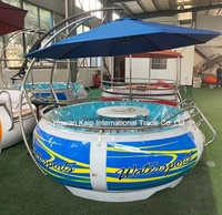 Matériel PE Pique-Nique Flottant Toboggan Aquatique Équipement Durable Monobloc BBQ Donut Bateau pour Barbecue Dîner