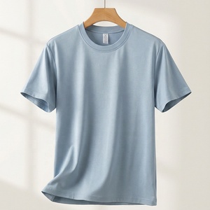 Custom logo <strong>Printing</strong> Men's Silk <strong>Modal</strong> Cotton T-Shirt <strong>Modal</strong> Blend Soft Tee with Spandex Stretch Skin-friendly High-end T-shirt - Product Image 3