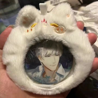 Sac en peluche mignon pour l'extérieur Pochette à badges suspendue Sac à douleur pour animaux mignons Sac de rangement pour badges en peluche