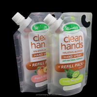 Gel douche shampoing vaisselle imprimé personnalisé 2L 3L 4L recharge de savon liquide Doypack pochette d'emballage pour détergent à lessive avec bec verseur