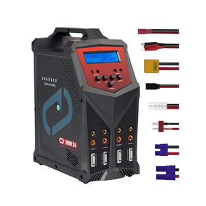 Chargeur rapide pour batterie LiPo Quad avec écran LCD, 4 ports, 100W chacun, AC/DC 7A, chargeur d'équilibrage 1S-6S, drone - Product Image 1