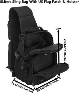 Bolso Táctico Compacto AYPPRO EDC con Funda Interna, MOQ Bajo, Logotipo Personalizado, Bolso Bandolera CCW, Bolso Mensajero para Hombre - Product Image 4