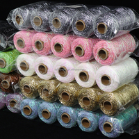 100g/roll Glitter Lurex Metallic Yarn 5 Rolls 565g/set Shiny Sparkle Crochet Yarn for Handmade DIY Bag Knitting