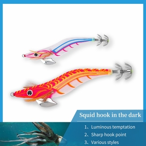 New Egi mực đồ gá lắp lure 2.5 #3.0 #3.5 # Glow mực lure câu cá sáng saltwater tôm bằng gỗ - Product Image 2