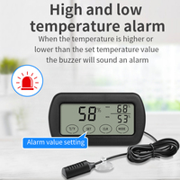 Termómetro con pantalla táctil para interiores, higrómetro con función de registro máximo y alarma, humedad y temperatura, Popular
