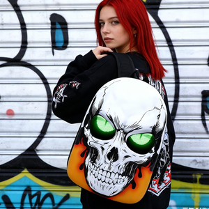 Estuche de Viaje Rígido para Casco de Motocicleta, Mochila Impermeable con Luces LED, Mochila con Ojos LED, Accesorios para Moto - Product Image 1