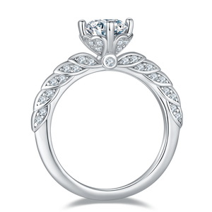 Anillo de Diamante de Laboratorio J&C Luxury de 1 Quilate, Color D, Corte Redondo, Plata S925, Joyería Fina, Anillo de Compromiso para Mujer - Product Image 5