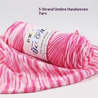 100% Acryl Chenille Garen Ringgesponnen Vijf Draden Kleur Halo Baby Lijn Handgeweven Sjaal Pop Groothandel