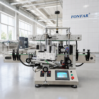 Machine d'étiquetage automatique double face de table / Convient pour l'étiquetage double face des bouteilles plates et carrées.