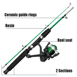 Canna da Pesca Media per Carpe con Manico Dritto <span class=keywords><strong>in</strong></span> <span class=keywords><strong>Legno</strong></span> e Inserto Metallico per Esche, Ideale per Uso Fluviale - Product Image 3