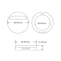 Palette de fard à paupières, 36mm, crème unique noire, emballage, logo privé, mini cercle vide, étui d'ombre à paupières