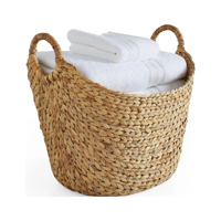 Cesto de Palha Natural de Qualidade Premium, Tamanho Personalizável, Organizador Durável para Lavanderia e Interiores Modernos