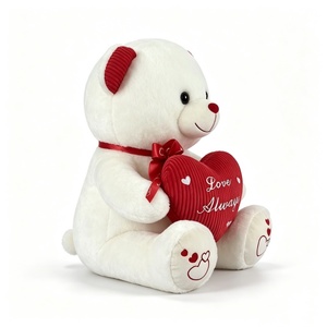 Oso de peluche blanco personalizado para decoración de San Valentín, oso de peluche con temática de amor, oso de peluche dulce como regalo. - Product Image 4