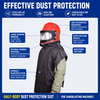 Combinaison de sablage avec casque, vêtements de protection, équipement de sécurité pour sablage abrasif pour opérateur de sablage industriel