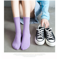 Chaussettes courtes classiques pour femmes avec logo personnalisé, confort optimal, épaisseur standard, mélange de coton, idéales pour le télétravail et les courses