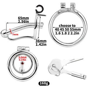 Dispositifs de <span class=keywords><strong>chasteté</strong></span> masculins en acier inoxydable FRRK, cage à pénis avec cathéter urétral, anneau de <span class=keywords><strong>chasteté</strong></span>, jouets sexuels pour hommes, <span class=keywords><strong>ceinture</strong></span> de <span class=keywords><strong>chasteté</strong></span> - Product Image 4