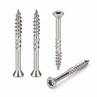 Sekrup Kayu Kepala Countersunk Torx Berlapis Seng Baja Karbon Metrik M6 Kepala Datar untuk Konstruksi Furnitur Kayu