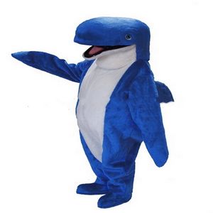 Mascotte Hola — mascotte <span class=keywords><strong>requin</strong></span> <span class=keywords><strong>bleu</strong></span>, costume pour adulte - Product Image 1
