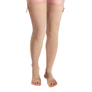 Bas de genou opaque unisexe à bout ouvert avec fermeture à glissière latérale - Product Image 5