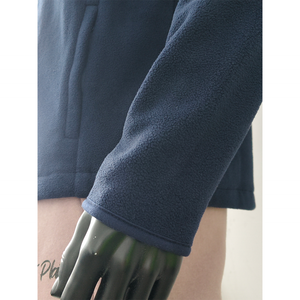 남성 캐주얼 풀 지퍼 소프트 폴라 플리스 재킷 XL 스탠드 야외 레크리에이션 큰 겨울 전면 수 놓은 여행 코트 - Product Image 4