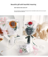 1. Ramo de Flores de Ganchillo LED Pre-ensamblado al por Mayor, Rosas y Tulipanes, Bellamente Empaquetado para Regalos de Bodas, Fiestas y Negocios