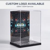 Boîte de présentation en acrylique transparente personnalisable en gros pour figurines, étui de rangement anti-poussière pour modèles de collection et cadeaux