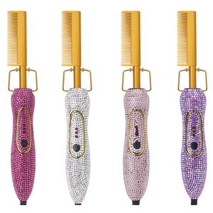 Peigne à cheveux électrique de haute qualité alimenté par batterie à 3 niveaux de contrôle de la température pour un usage domestique en plein air Options de conception multiples - Product Image 1